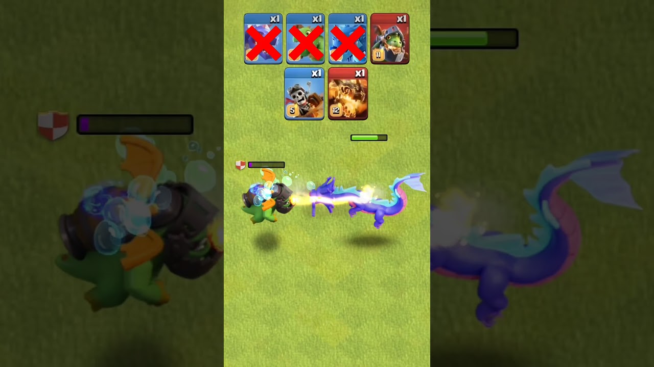 Какой дракон сможет победить Лазурного дракона в одиночку? Clash of Clans