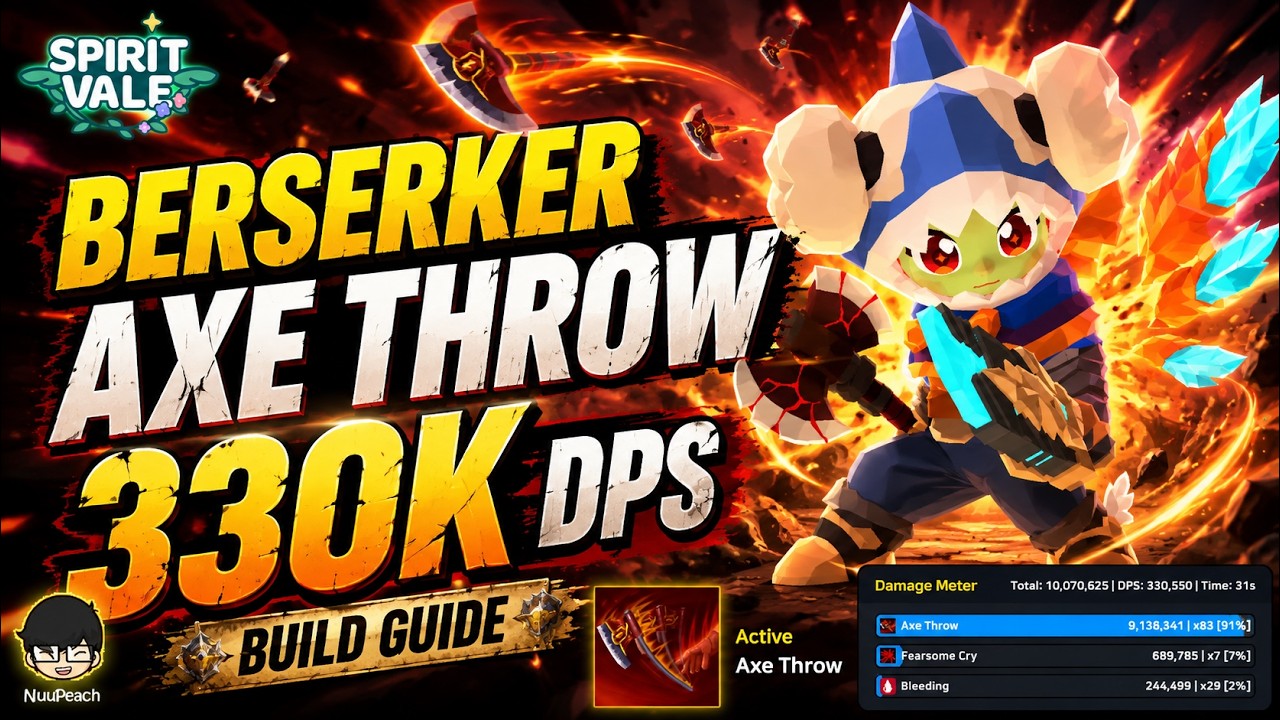 [BuildGuide] : Berserker AxeThrow 330K DPS | SpiritVale