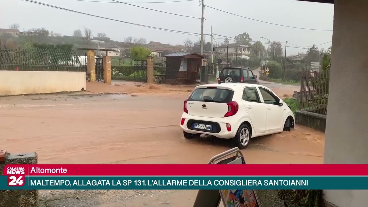 Altomonte - MALTEMPO, ALLAGATA LA SP 131. L'ALLARME DELLA CONSIGLIERA SANTOIANNI