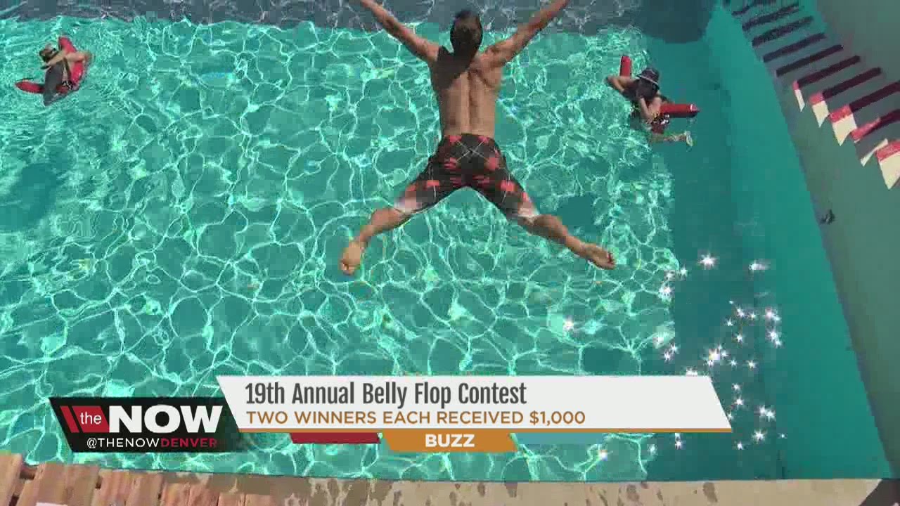 Lionel Bienvenu of The Now Denver checks out the Belly Flop Contest at Water World