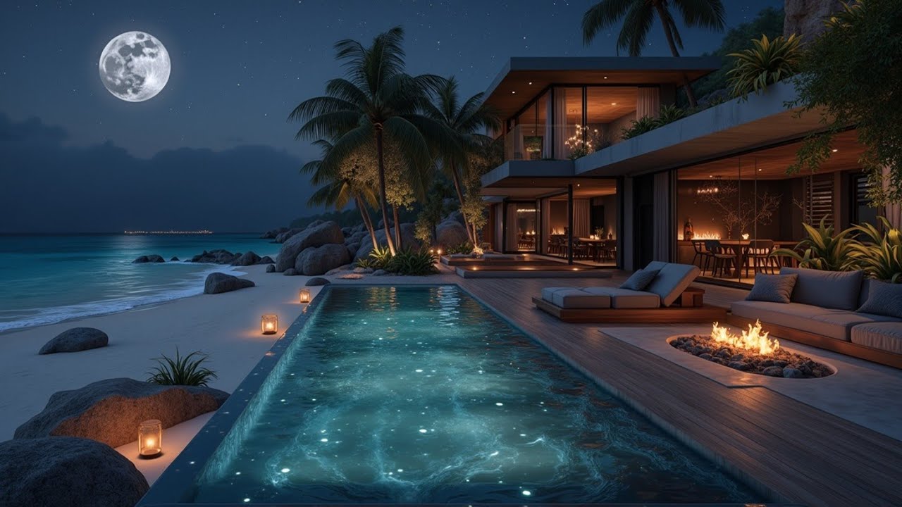 Immersive ASMR Beach Music: Calming Ocean Waves & Night Sounds for Ultimate Relaxation