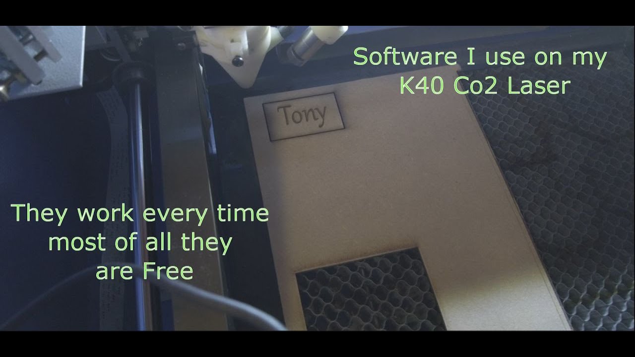 K40 Co2 Laser the software I use and they are free