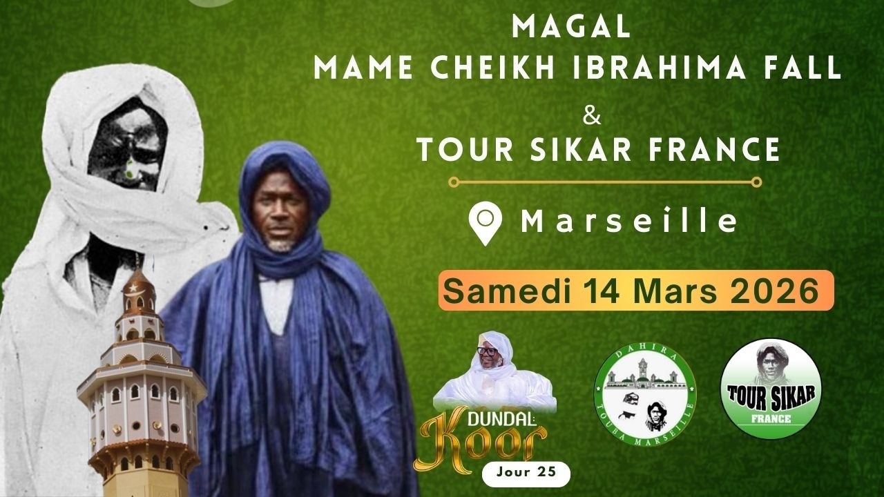 ⁣🔴En Direct Marseille : Magal Mame Cheikh Ibrahima FALL  (Samedi 14 Mars 2026 )