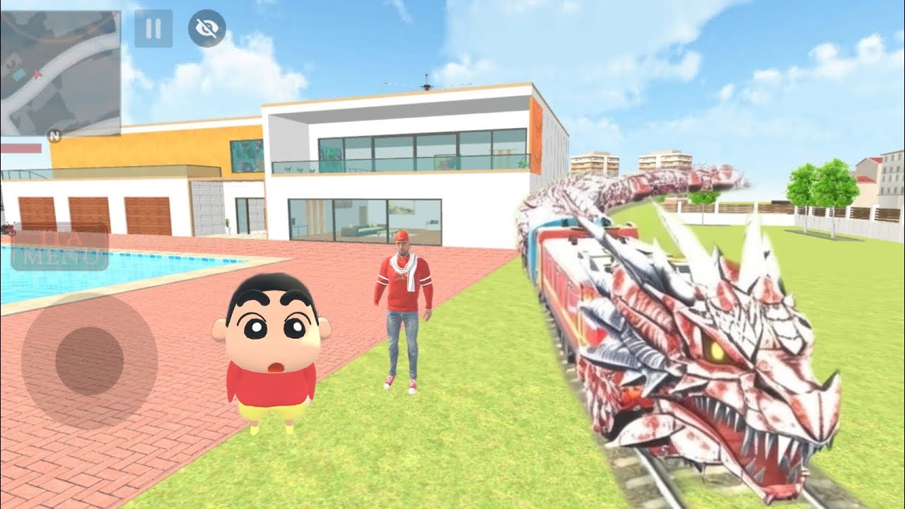 Franklin ne aape ghar pe leke aa jata hai dragon 🐉 train ko in Indian teaft auto simulator