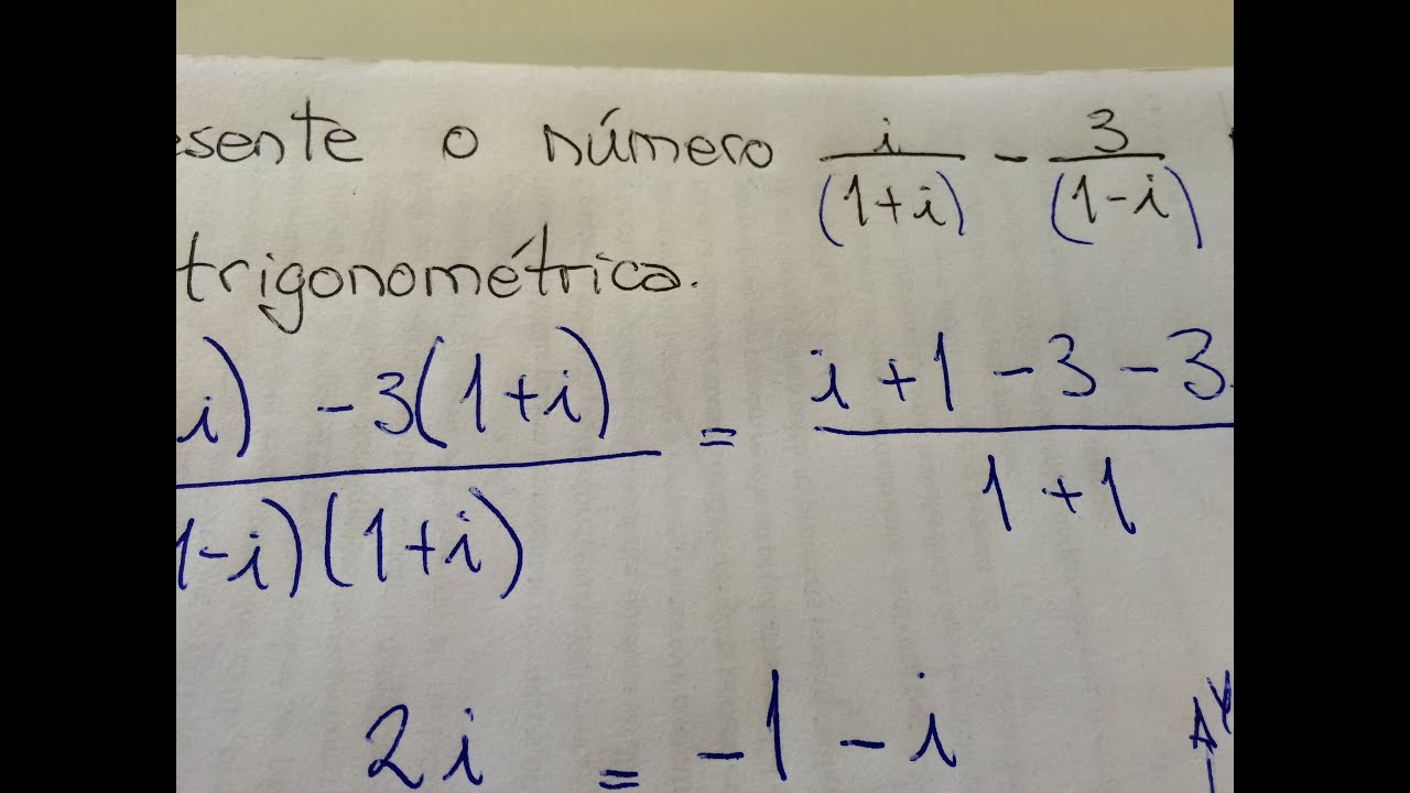 MFUNA | NC4 –  Colocando uma expressão envolvendo números complexos na forma trigonométrica