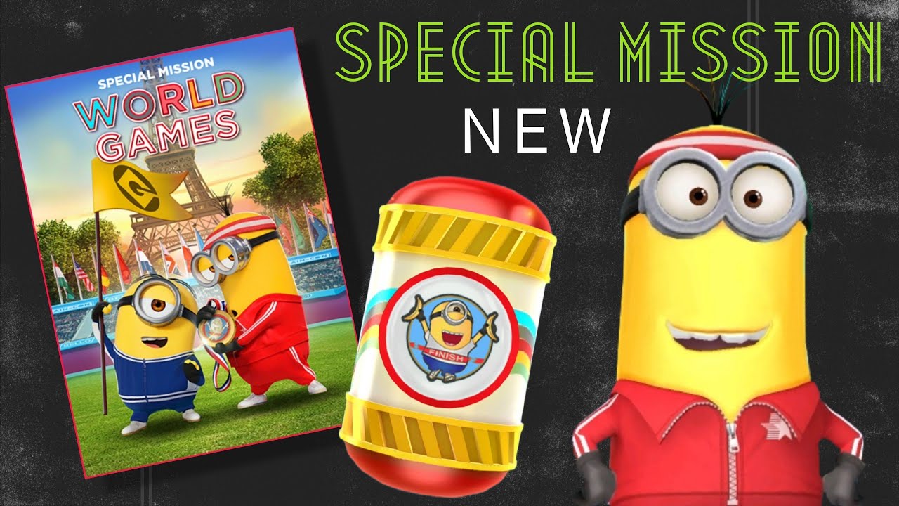 Minion Rush Update WORLD GAMES New Special Mission prize pods opening rewards minions game android