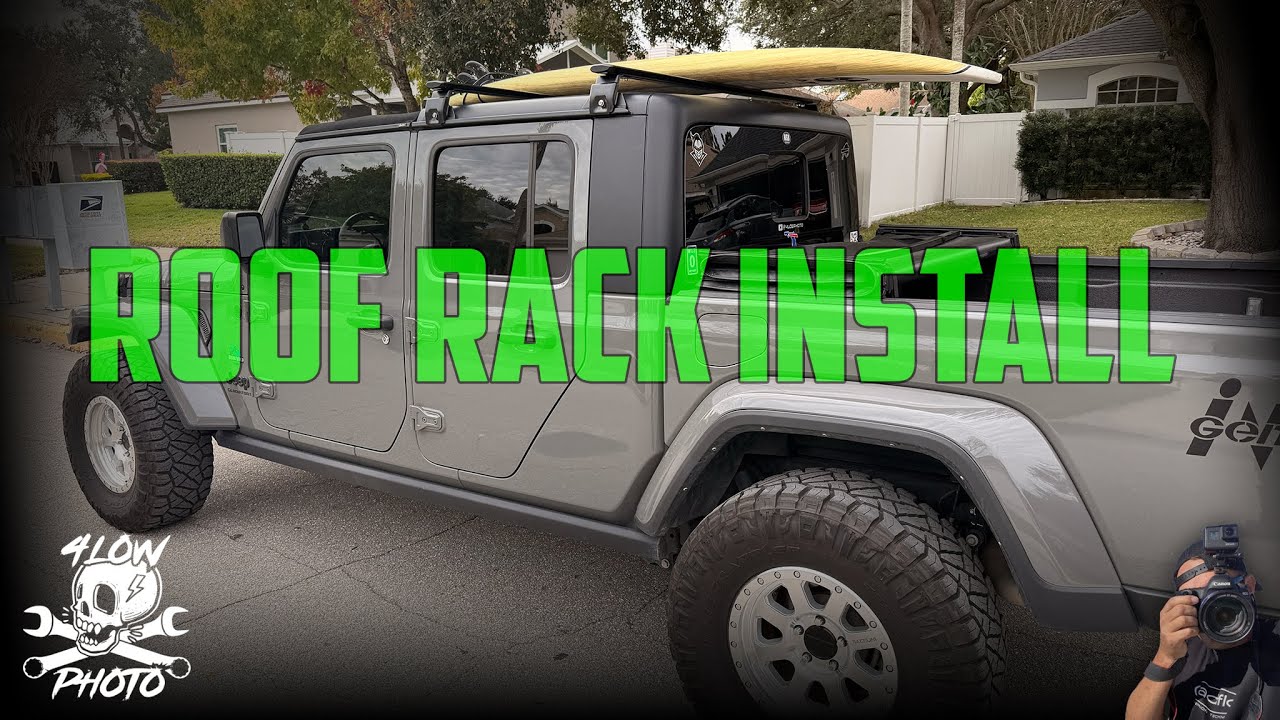 Установка поперечин багажника на крышу Wonderdriver для Jeep Wrangler JK JL и Gladiator JT 2007-2...