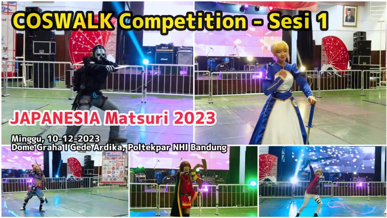 COSWALK (Cosplay Walk) Competition - Sesi 1 | JAPANESIA MATSURI Minggu, 10/12/2023