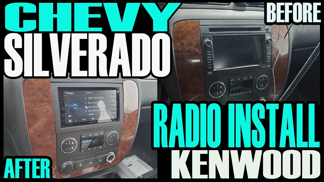 CHEVY SILVERADO / GMC SIERRA KENWOOD RADIO DOUBLE DIN INSTALL - 1500 2500 3500