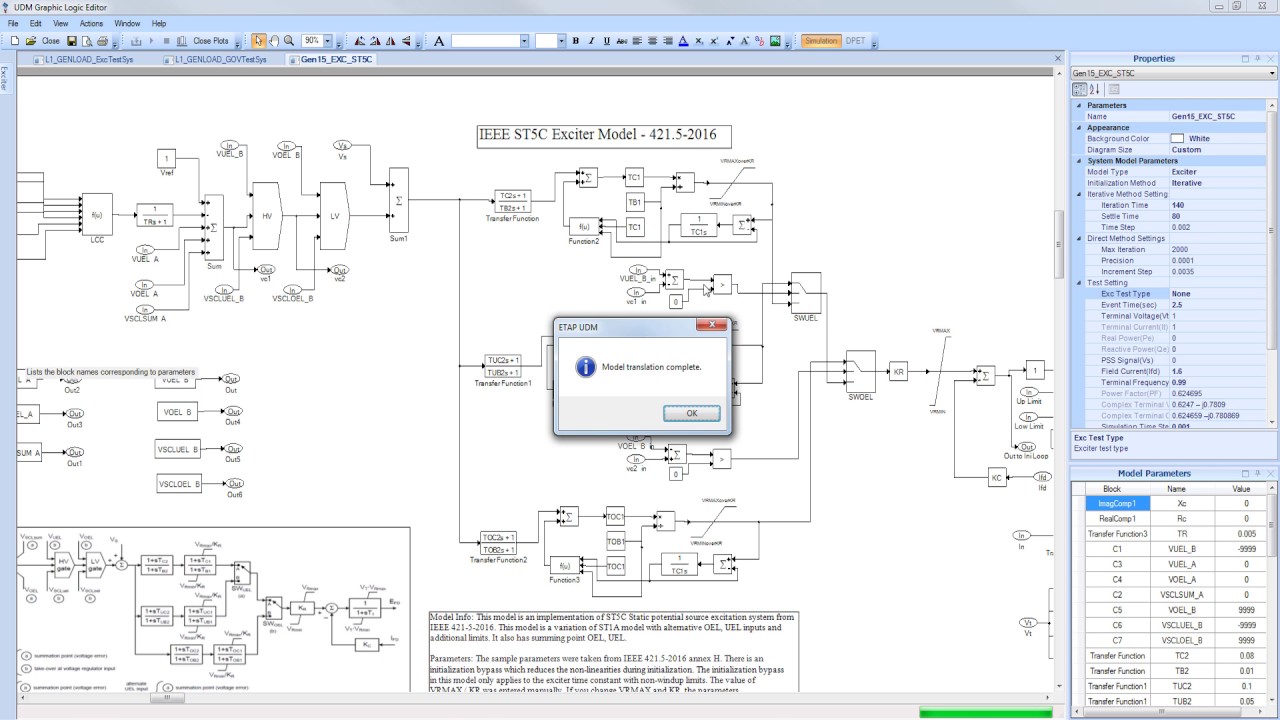 ETAP User Defined Models (UDM)