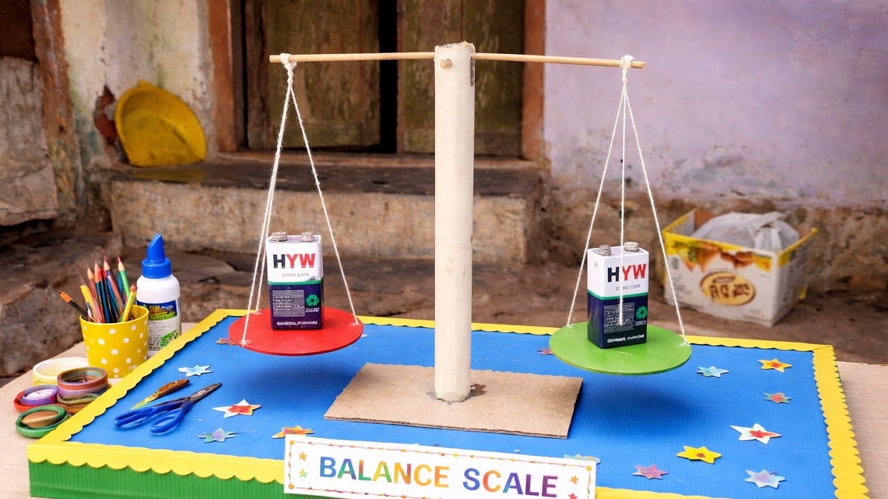 DIY Balance Scale Science Project | Simple Weighing Scale at Home