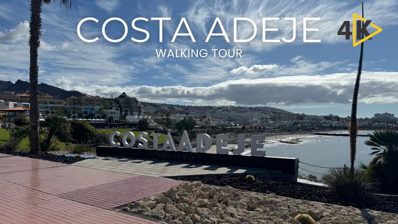 Costa Adeje Walking Tour 2025 🌞 Explore Tenerife's Beautiful Beaches | 4K