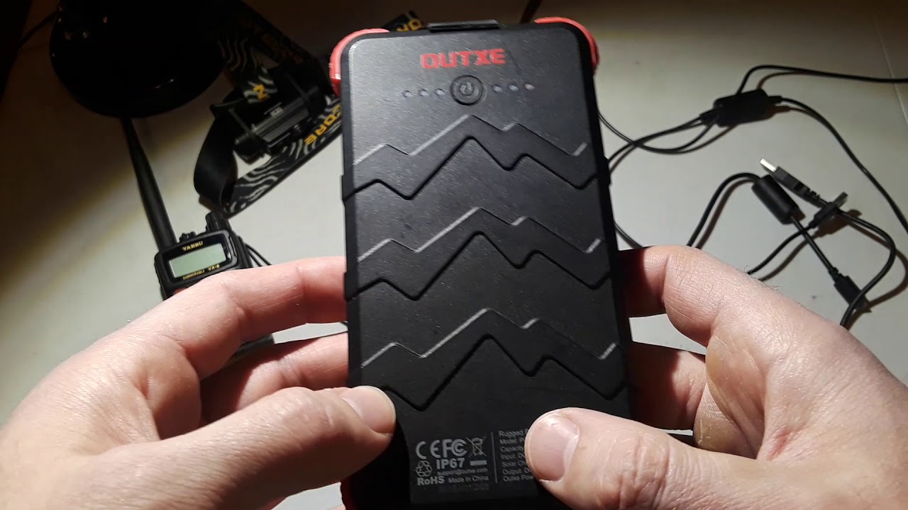 OUTXE 10000mAh Rugged Solar Power Bank - Keep critical electronics charged