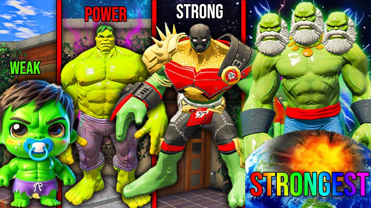 FRANKLIN from Weak To STRONGEST HULK In GTA5!