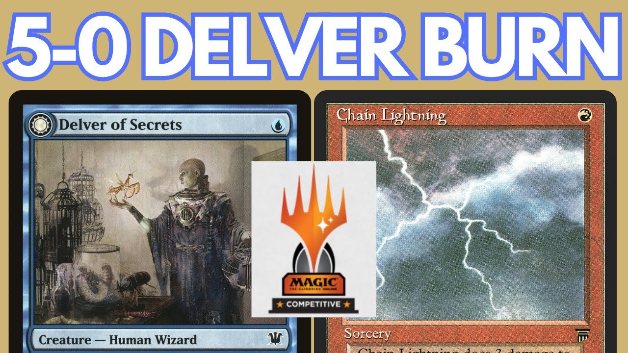 5-0 WITH DELVER BURN! Legacy UR Delver league feat. Chain Lightning and Price of Progress MTG