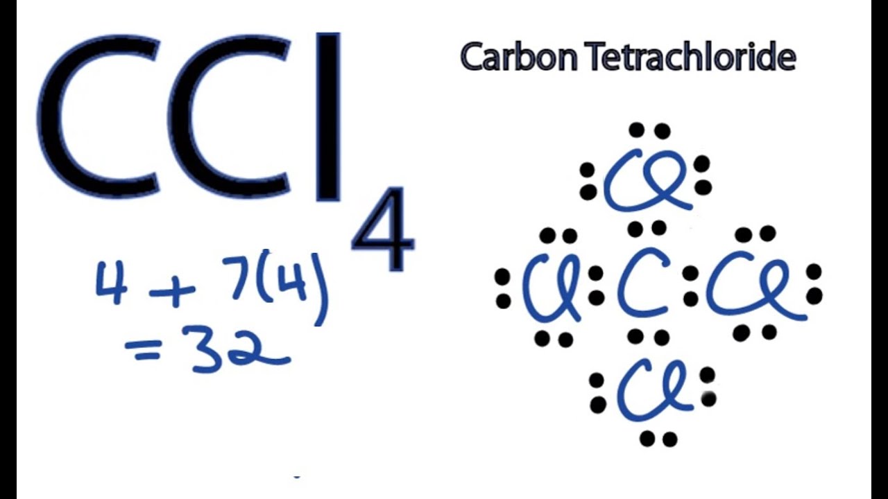 CCl4 Lewis Structure - How to Draw the Dot Structure for CCl4 (Carbon Tetachloride)