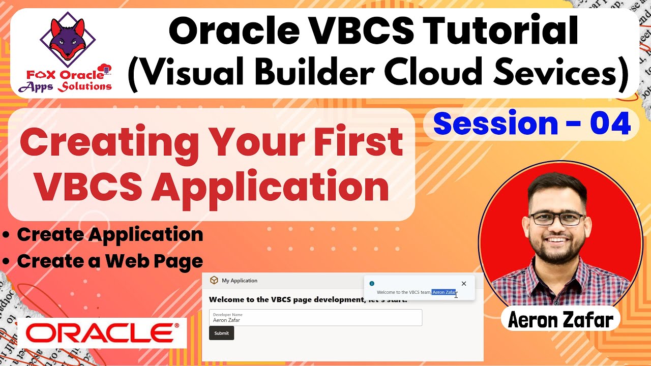 4. Create your first VBCS page | Create a web application in VBCS | VBCS Tutorial