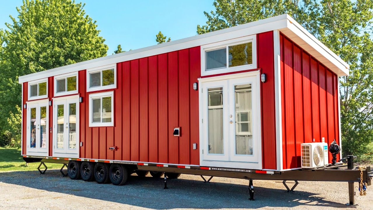 Absolutely Fabulous Red Orca Park Model by Mint Tiny House