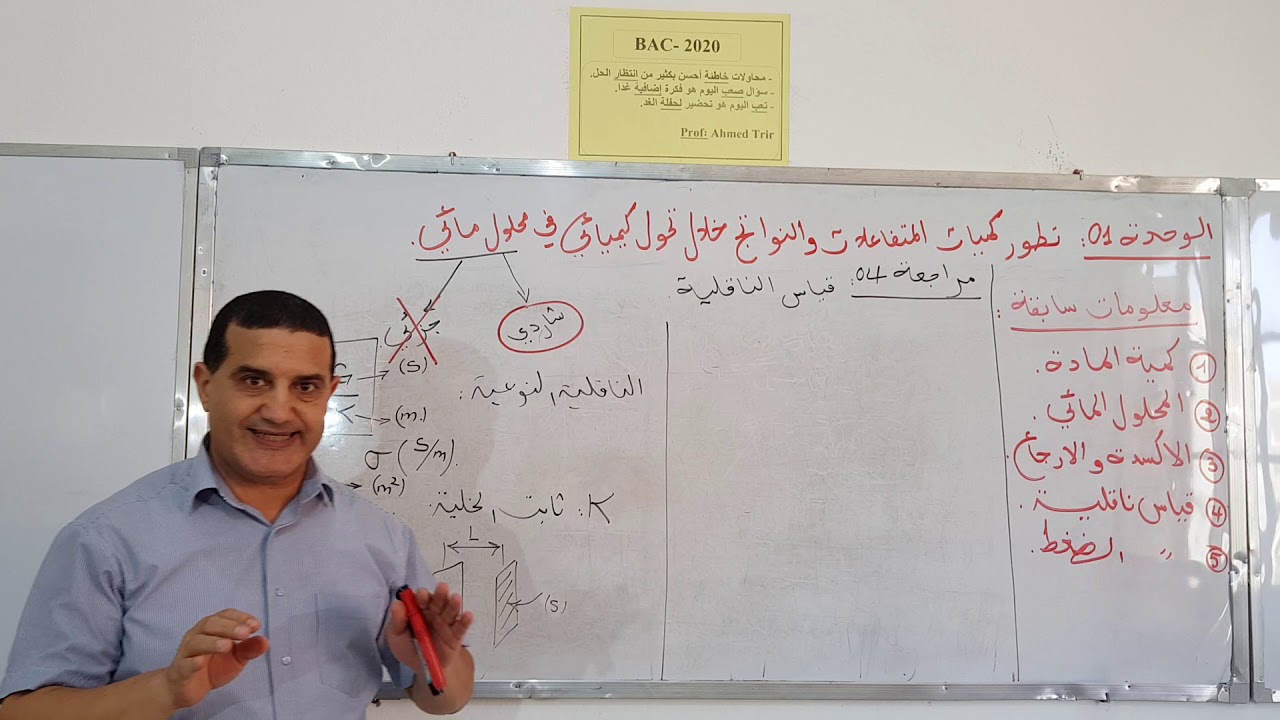 قياس الناقلية : معلومات مفيدة لحل تمارين النهائي