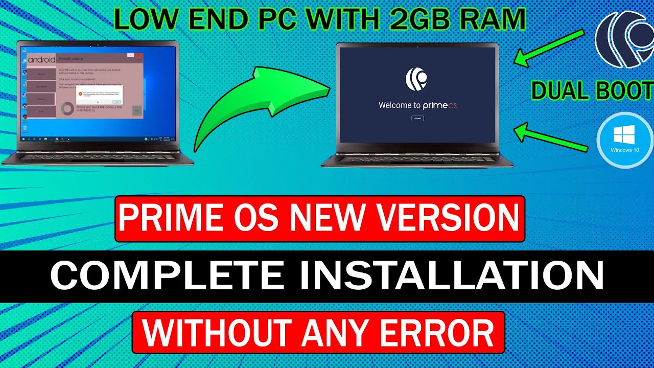 How To Install Prime OS New Version Without Error | Boot Error Fixed | Low End PC