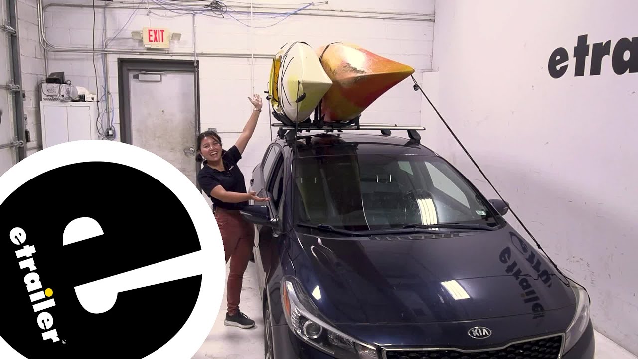 etrailer | All About the Malone FoldAway-5 Kayak, Canoe, and SUP Roof Rack w/ Tie-Downs