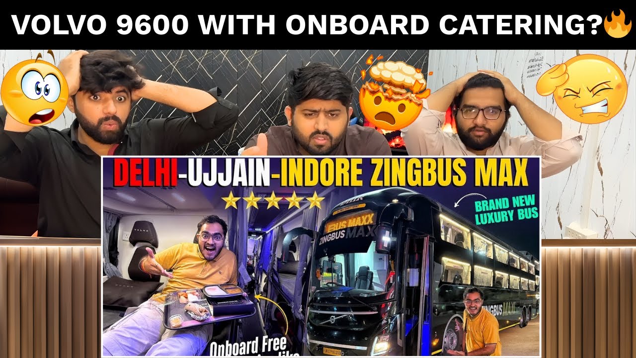 Reaction On Volvo 9600 Delhi To Indore | लक्ज़री बस यात्रा | Pakistani Reaction 🔥