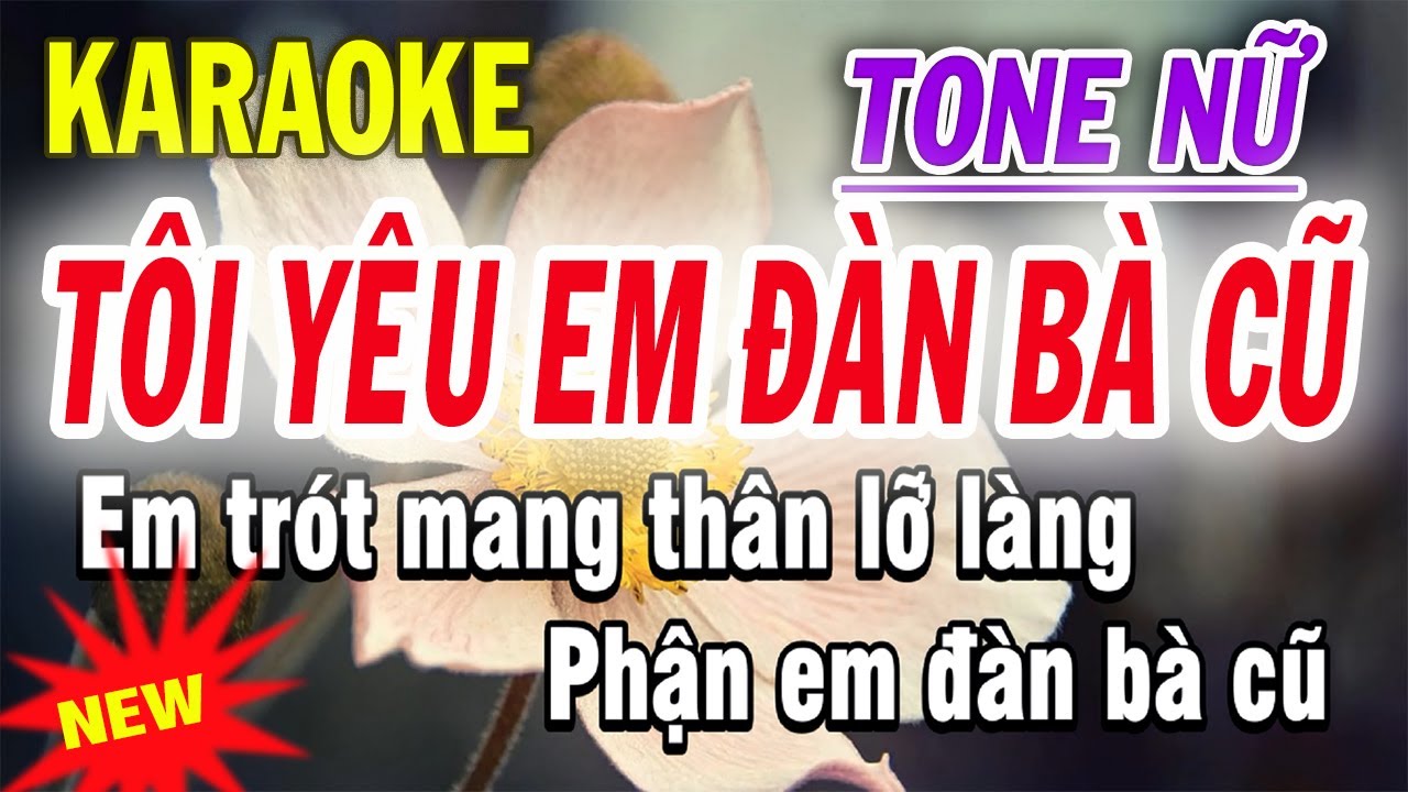 Tôi Yêu Em Đàn Bà Cũ Karaoke - Tone Nữ - ST Đông Hải