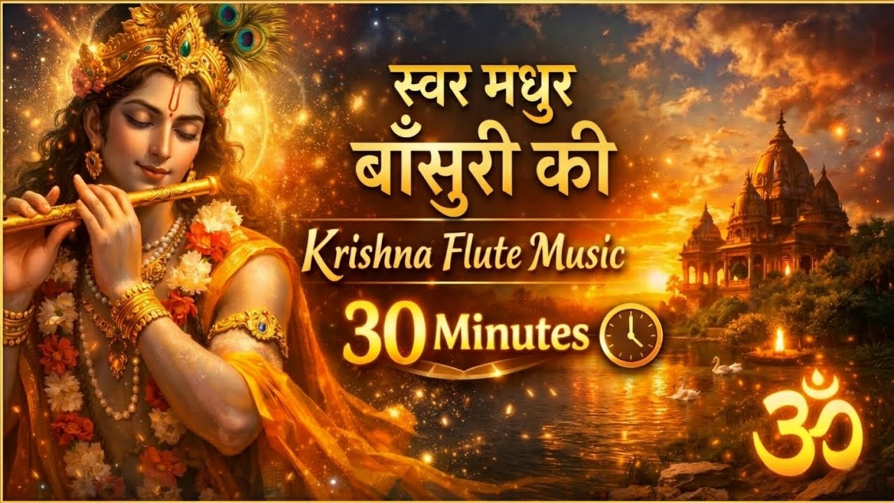 Divine Krishna Flute Music 🕉️ 30 Minutes of Peaceful Meditation | Relaxing Mind & Soul