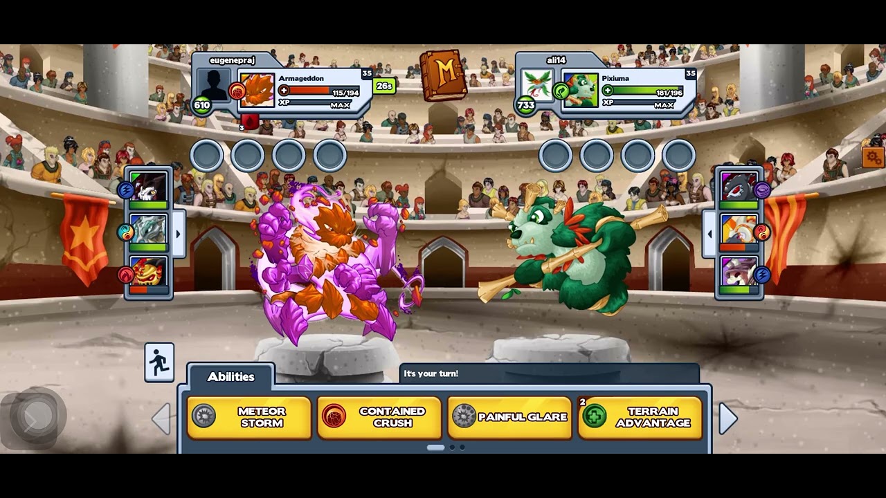Opponent landed 2 confuses in a row. Platinum arena with Team Beateorite. #miscrits 