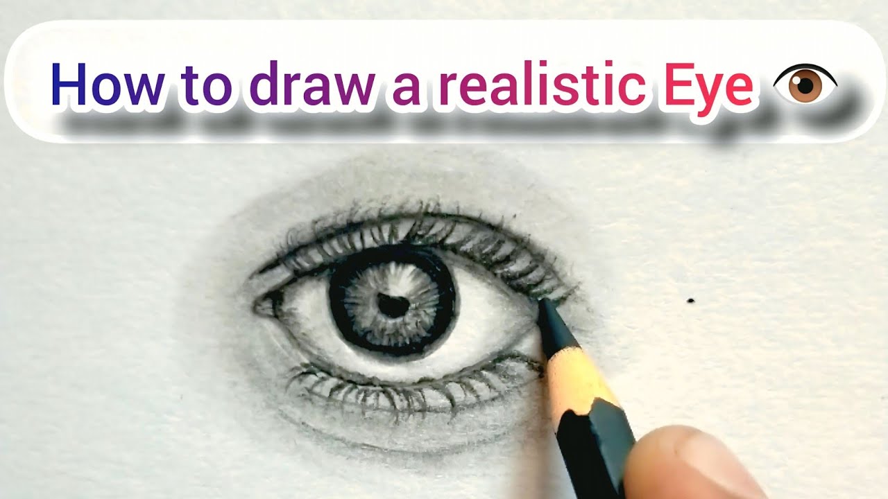 How to draw a realistic Eye||new||video 