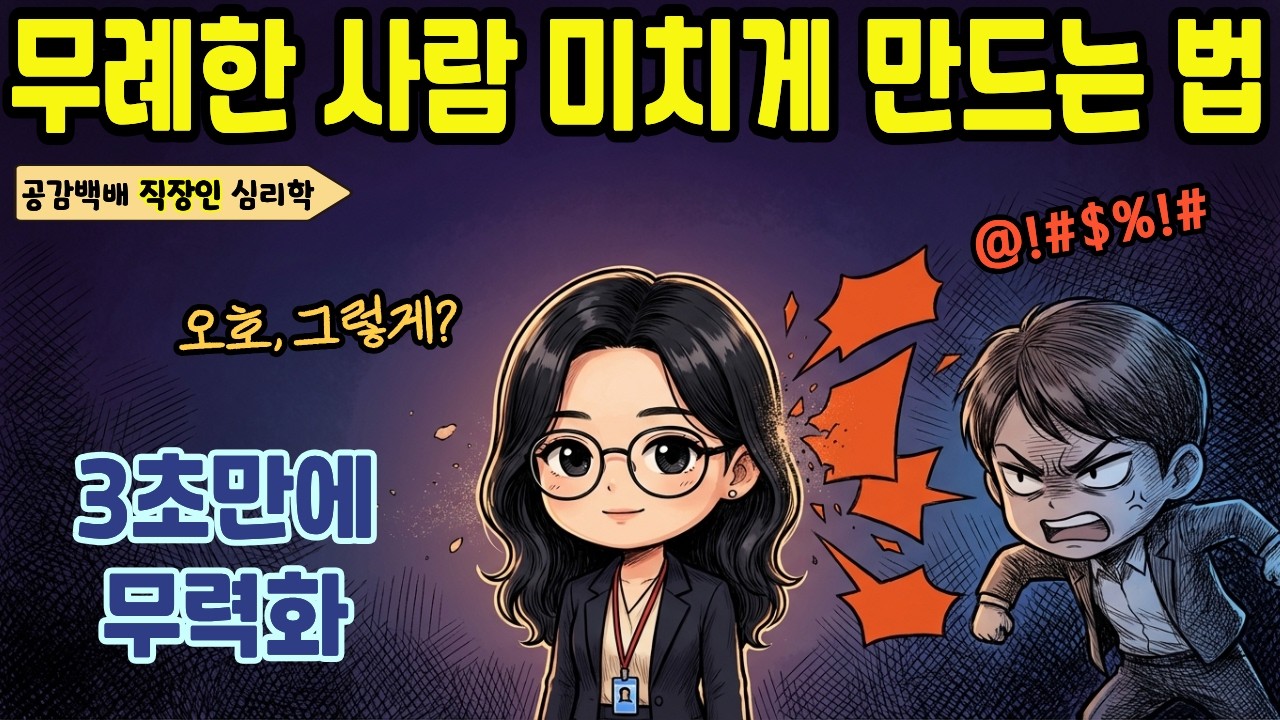 무례한 사람 우아하게 무력화하는 기법 3가지 (내일 당장 써먹는 심리 기술) | 직장인 | 심리학 | 뇌과학 | 자기계발 | 위로 | 공감 | 자존감