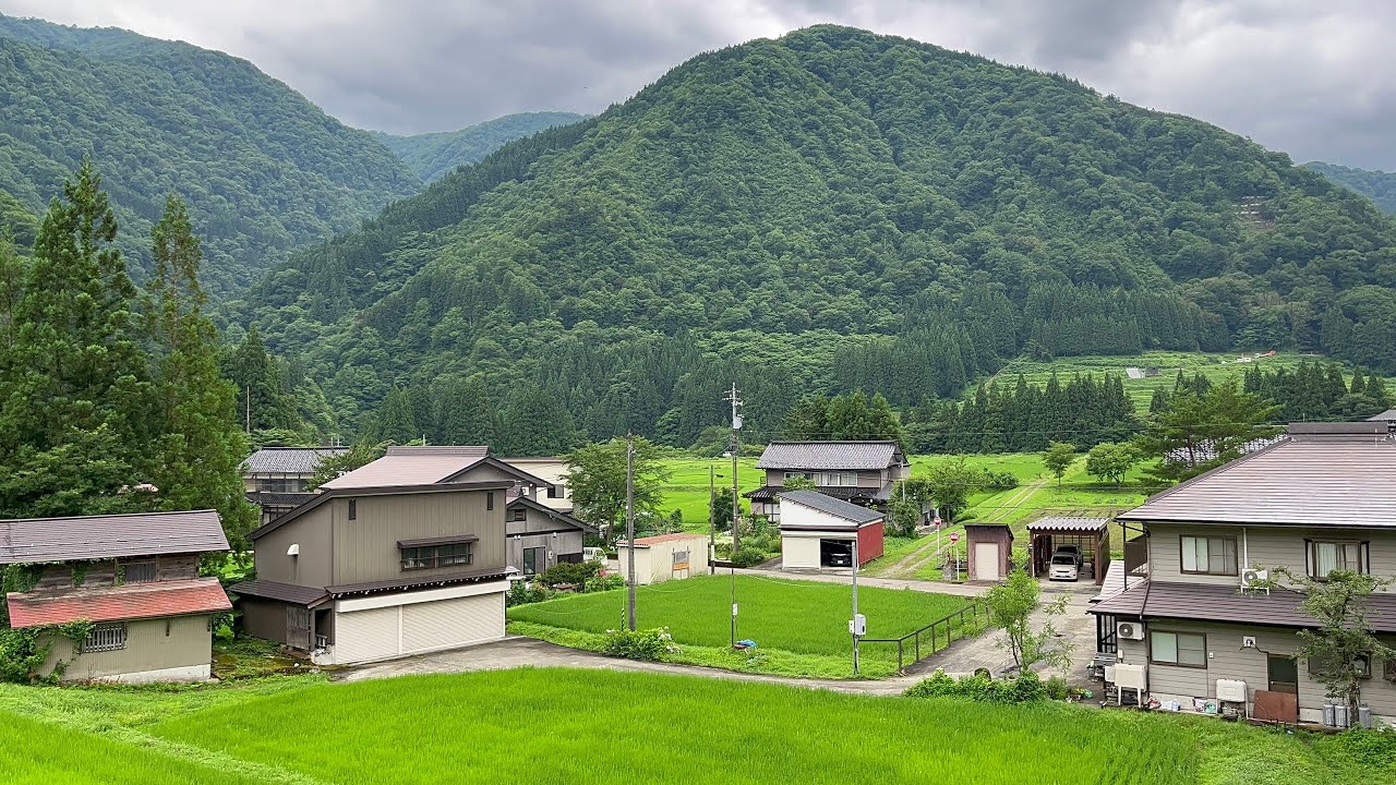 4K Morning Walk Japan Kaimukura Japanese Countryside Village Toyama, Japan 2024