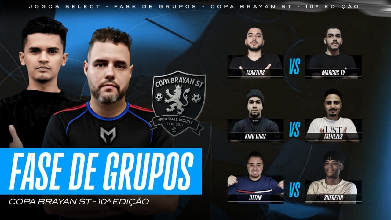🎮 🔥 ABERTURA FASE DE GRUPO 10° EDIÇÃO COPA BRAYAN ST🏆 EFOOTBALL 2026 MOBILE | AO VIVO 🏆 🏆🔥