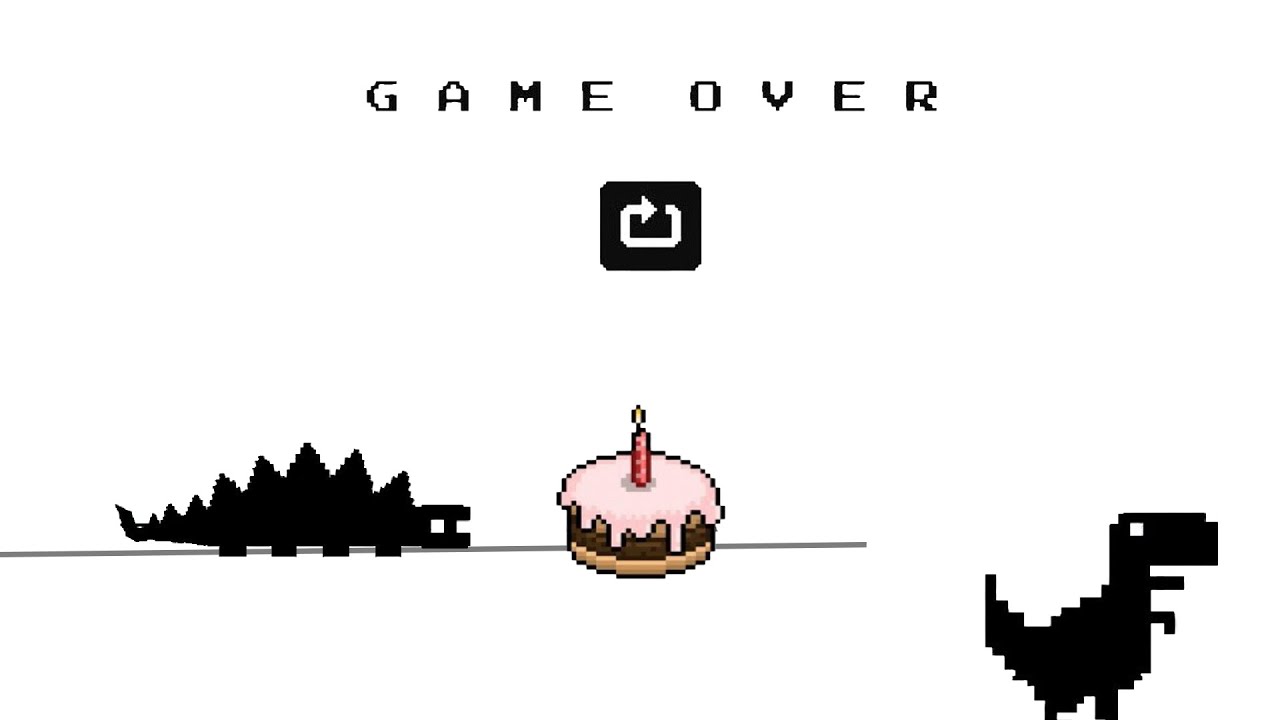 Chrome Dinosaur Game Ending | Dino Jumps Out from Chrome ( Dino vs Birds Animation Chapter 01 )