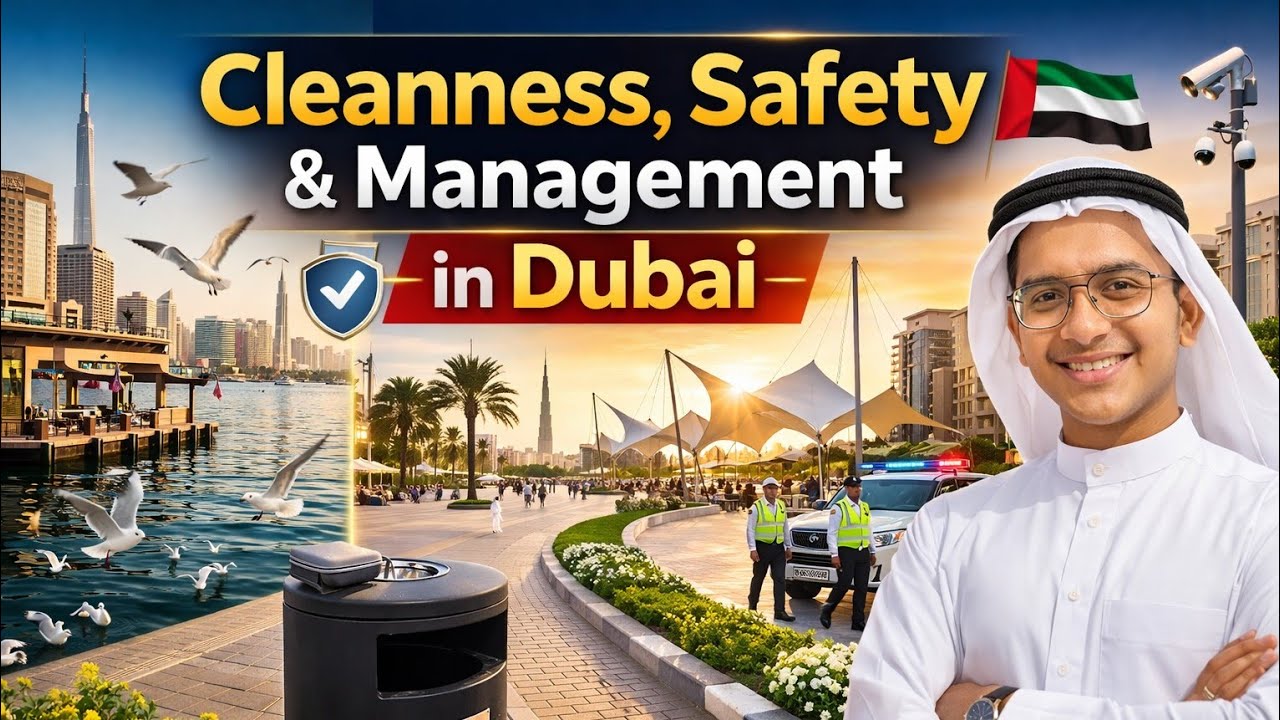 Cleanness, Safety & Management in Dubai | Dubai की सफाई, सुरक्षा और प्रबंधन |Nandish Vlog |Dubai
