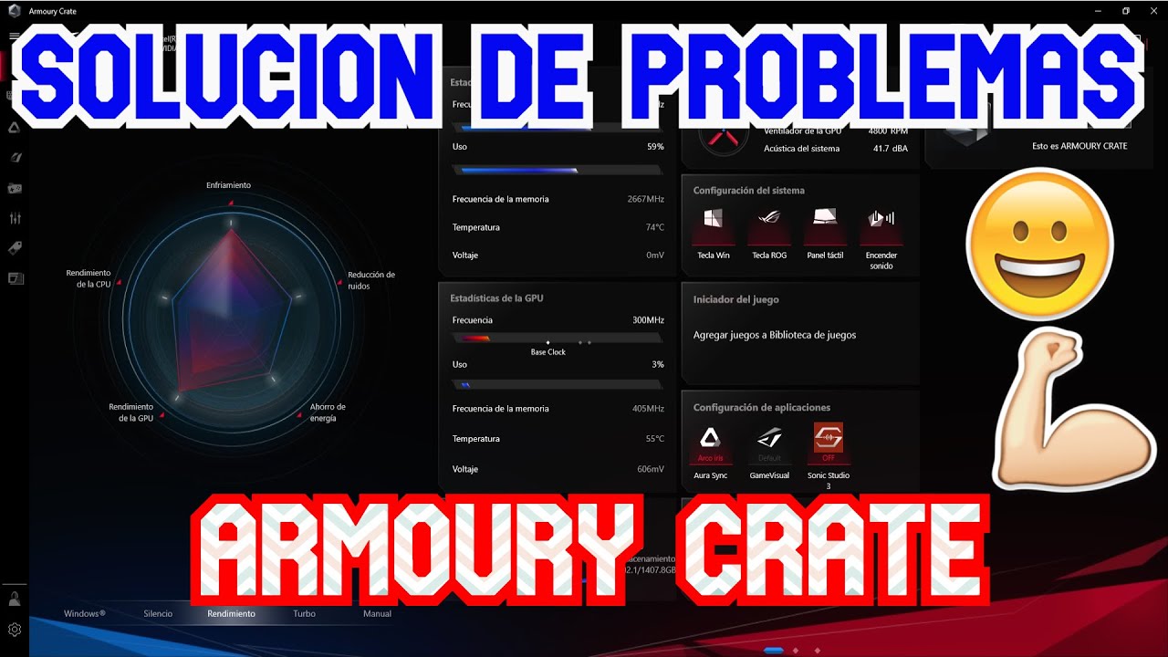 Armoury Crate-ASUS-Solucionando problemas: No funciona, no se instala, no funcionan los ventiladores