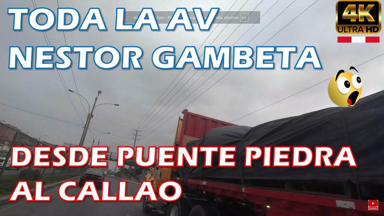Ruta de LA AV GAMBETA desde PUENTE PIEDRA hasta el  CALLAO PERU  - RUTAS DE LIMA