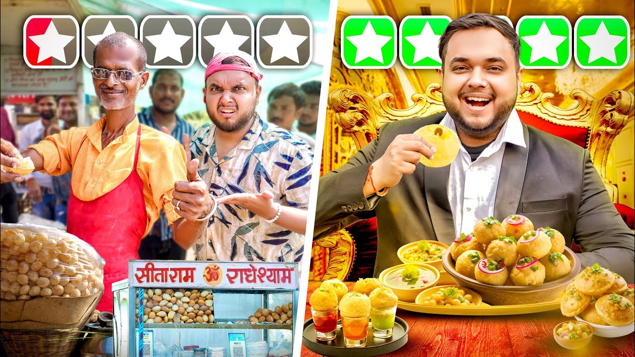 10 ₹ Vs 1,00,000 ₹ Panipuri in India 😱😱 * so much nonsense 🤮🤮 *