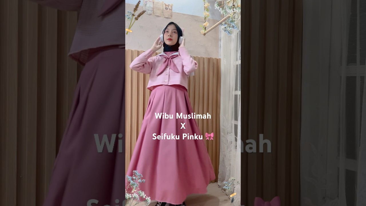 Wibu x Pinku Seifuku 🩰🎀🦢 #seifuku #anime #wibu #wibumuslimah
