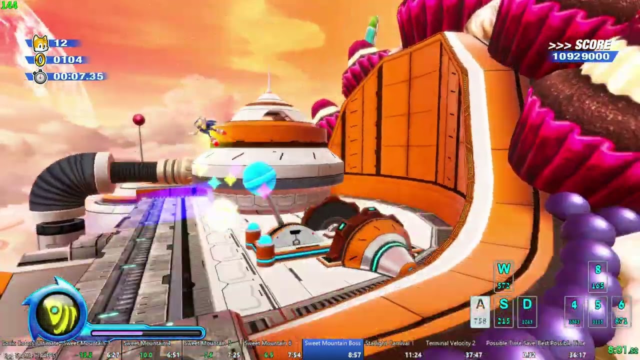 Sonic Colors Ultimate - Egg Shuttle 144FPS Speedrun 37:45.86