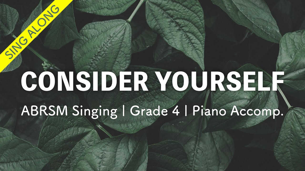 [Sing along] Consider Yourself Piano Accompaniment ABRSM Singing Grade 4