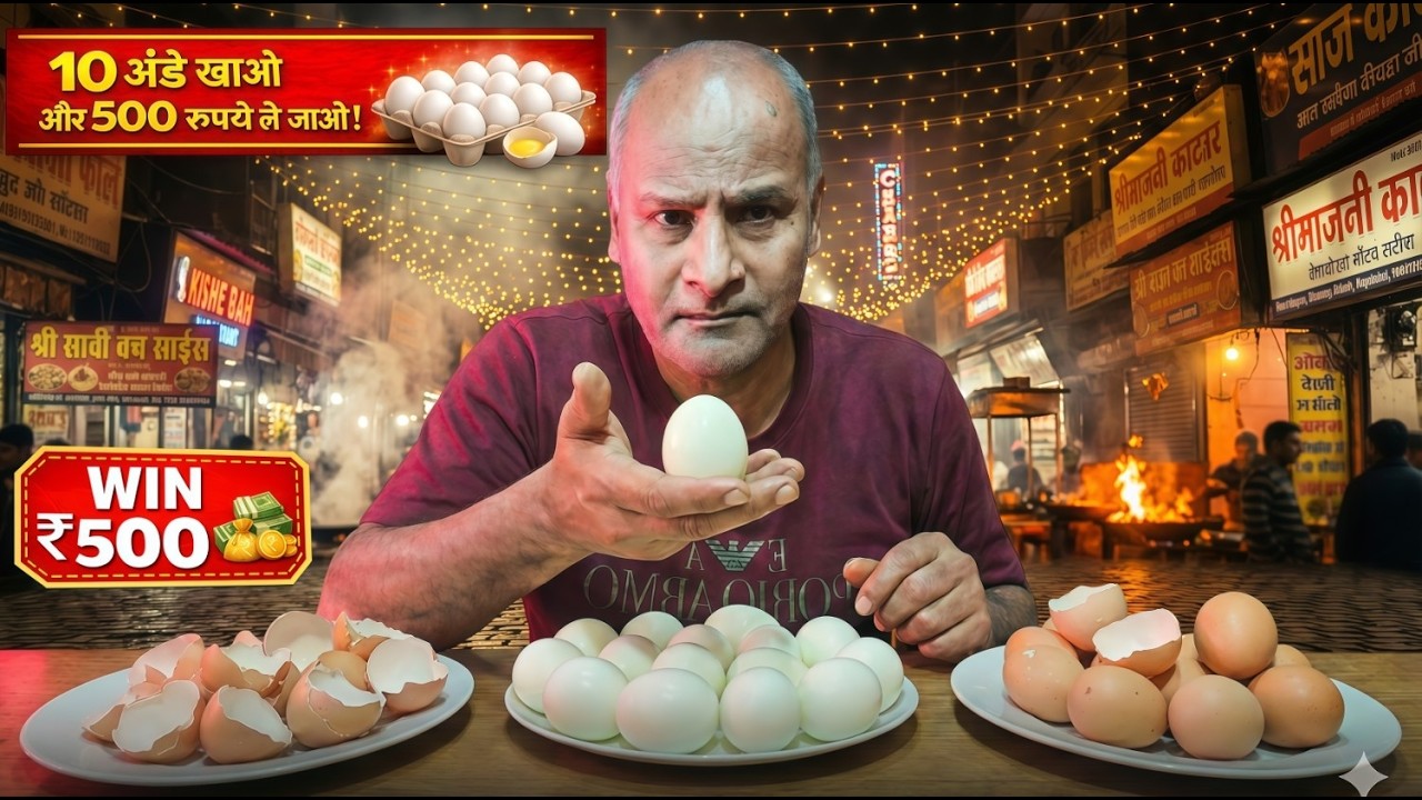 5 मिनट में 20 अंडे खाने का चैलेंज 😱 | 500₹ जीत या हार? | Varun Invite