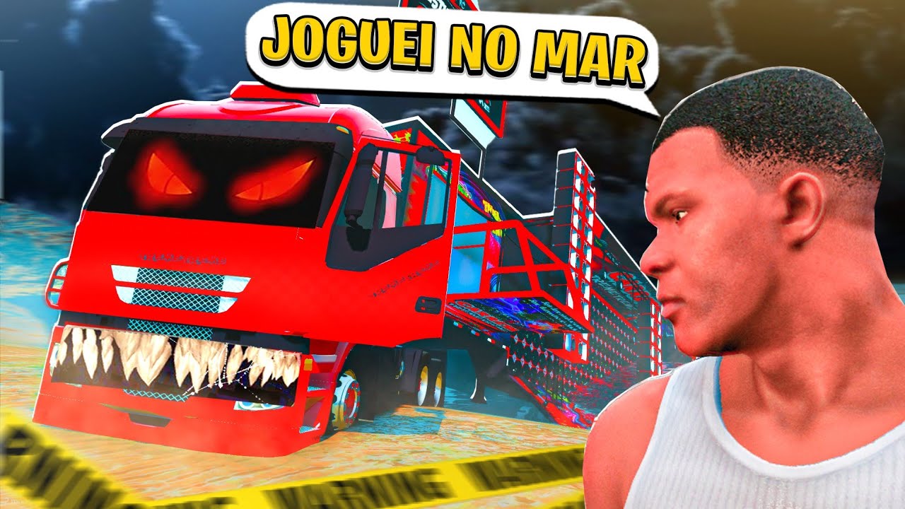 JOGUEI O CAMINHÃO TREME TREME NO FUNDO DO MAR!!!!