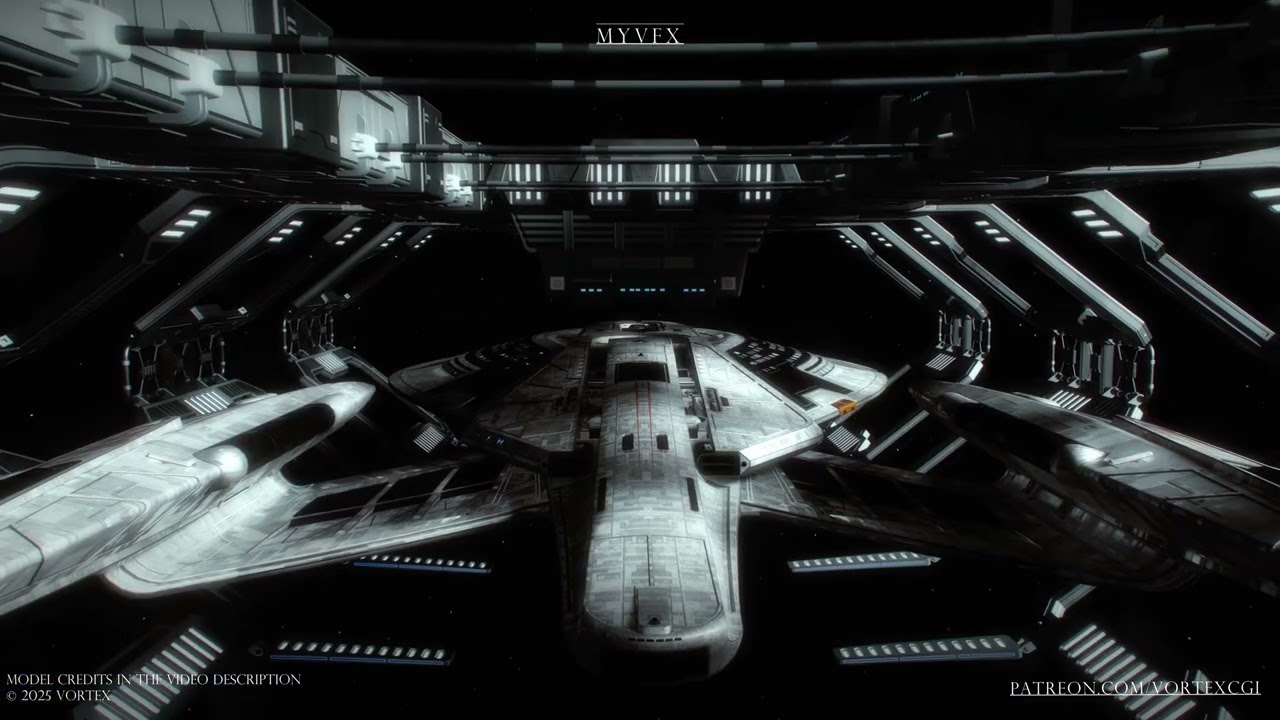 USS Typhoon leaves Earth | MYVFX #startrek #blender3d