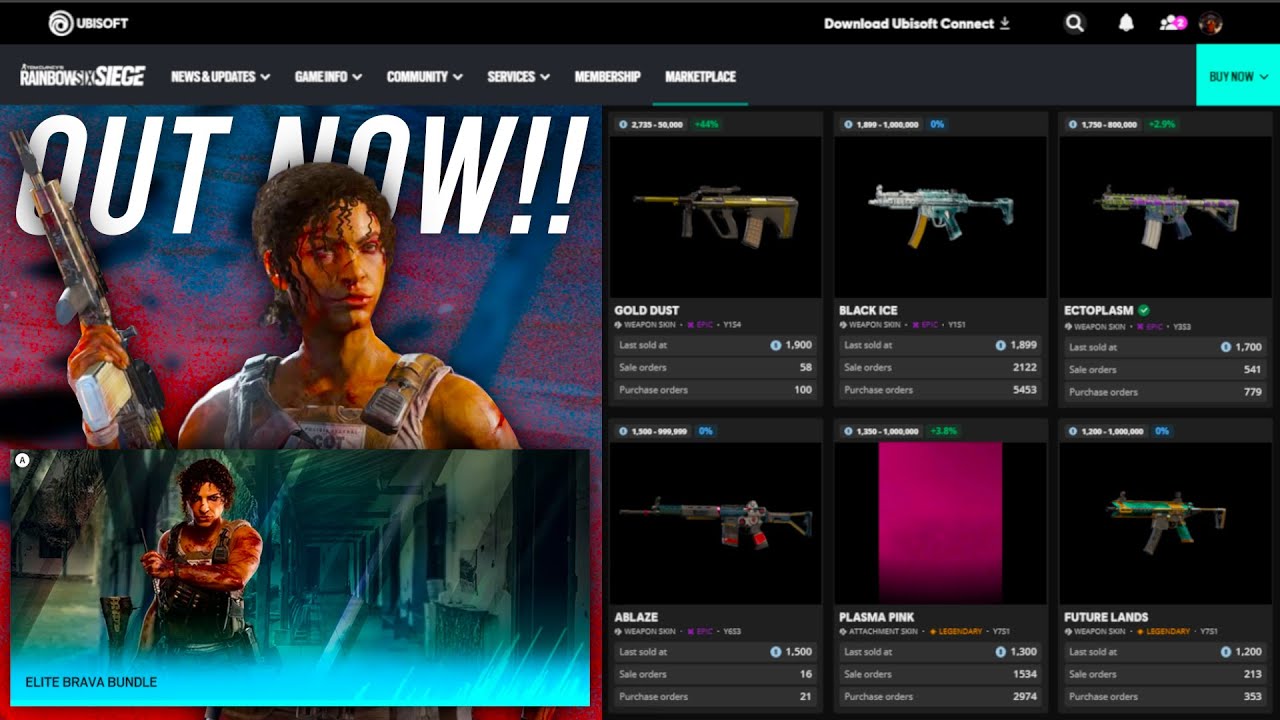 What's New In The Marketplace? NEW Brava Elite Skin OUT NOW!! | Rainbow Six Siege Marketplace