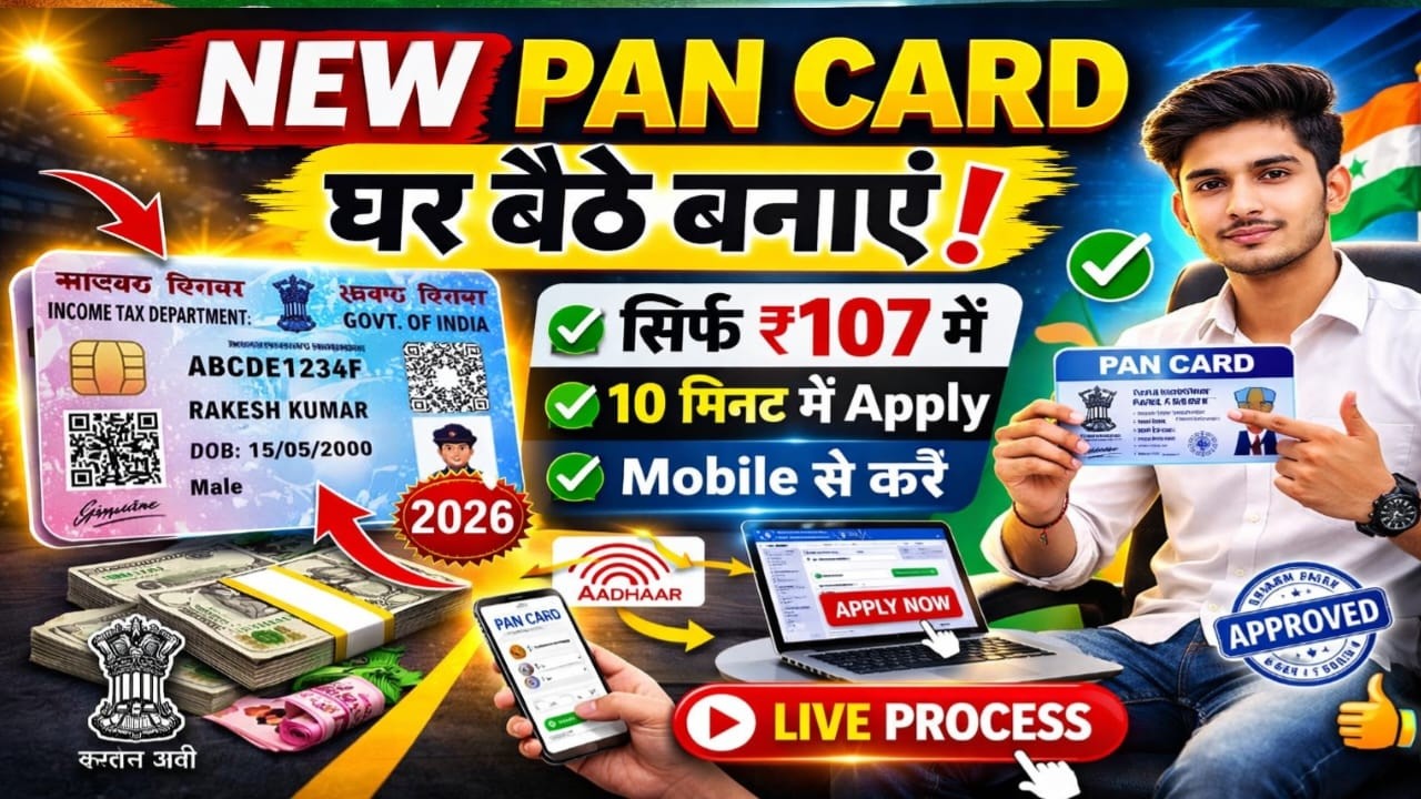 PAN Card Online Apply 2026 | 10 Minute Me PAN Card Banaye l How To Apply New PAN Card 2026