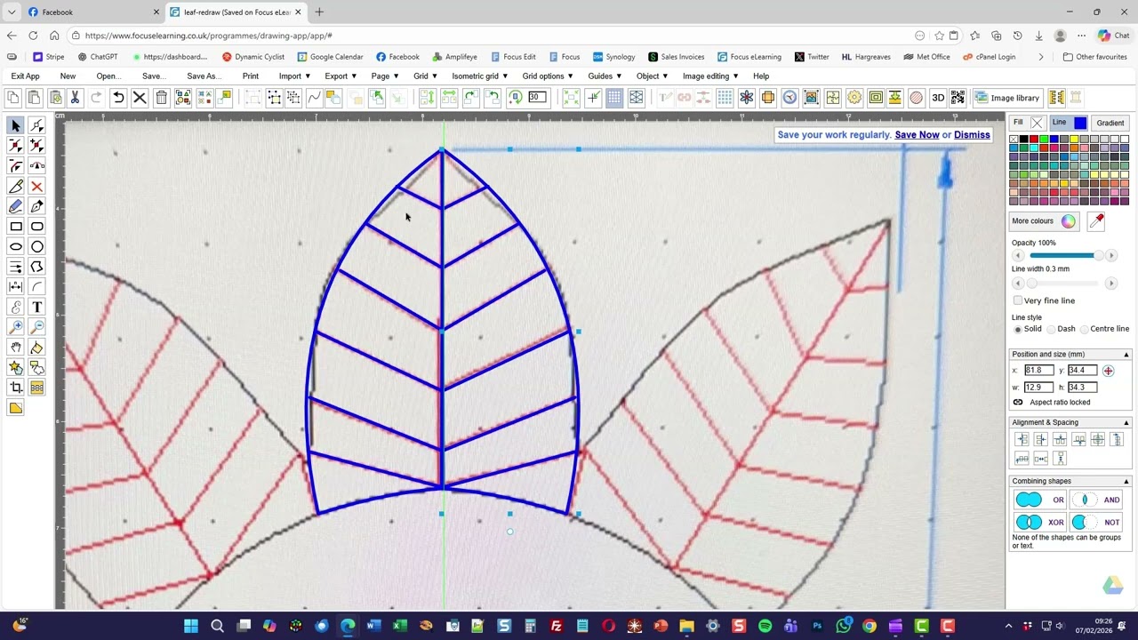 Using the Connected Lines Tool and Line Bending Tool. Plus Grouping and Mirroring Shapes.