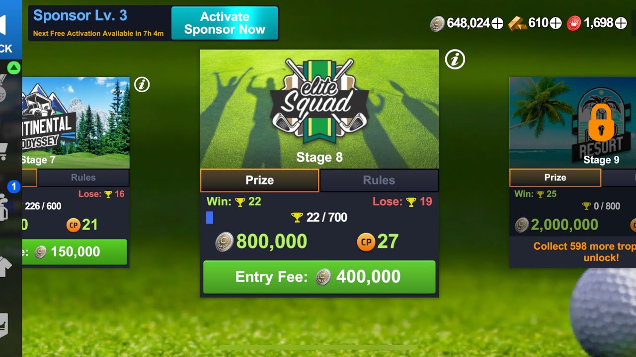 Golf king world tour winning 400,000 for the first time#Indra golf