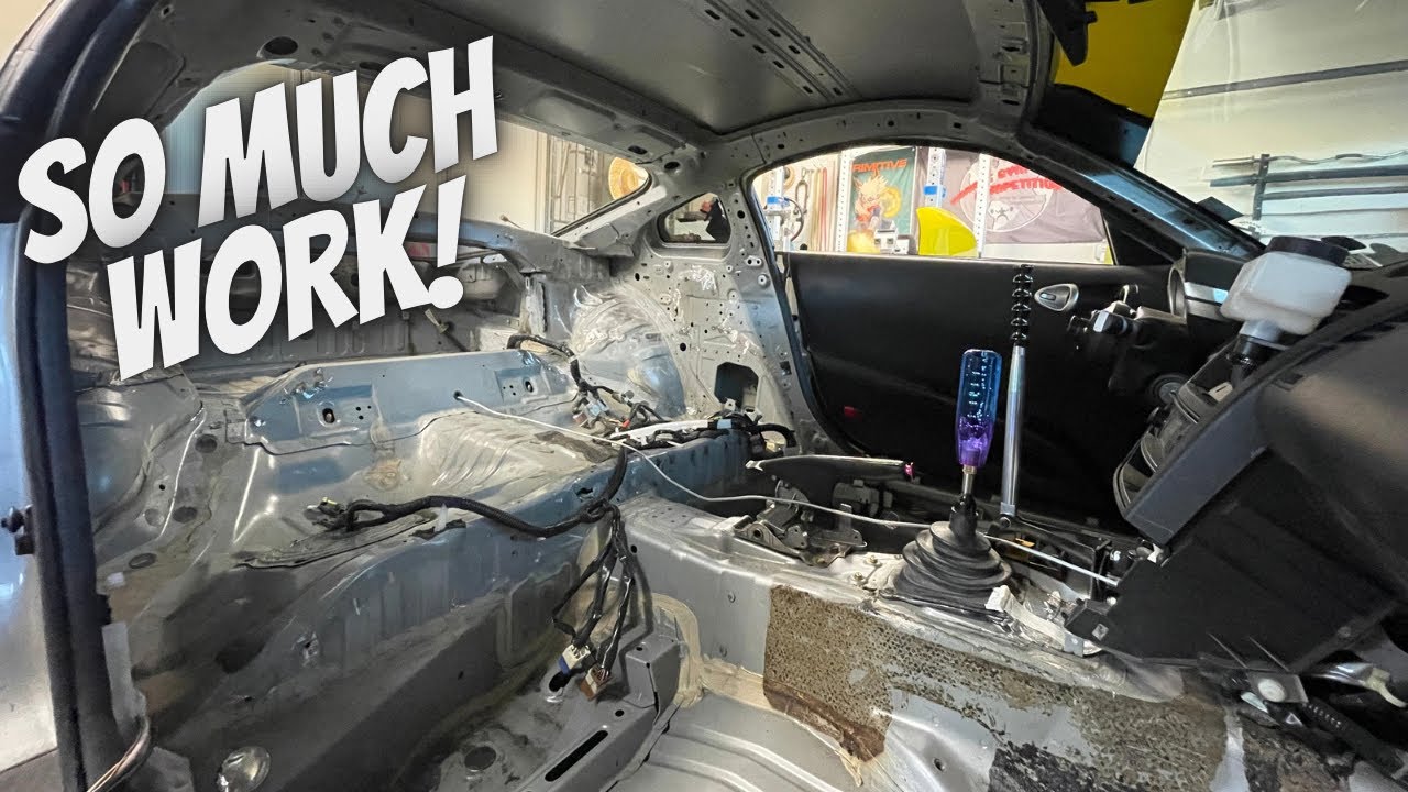 Stripping and Prepping My 350z For A Roll Cage *No Turning Back Now*