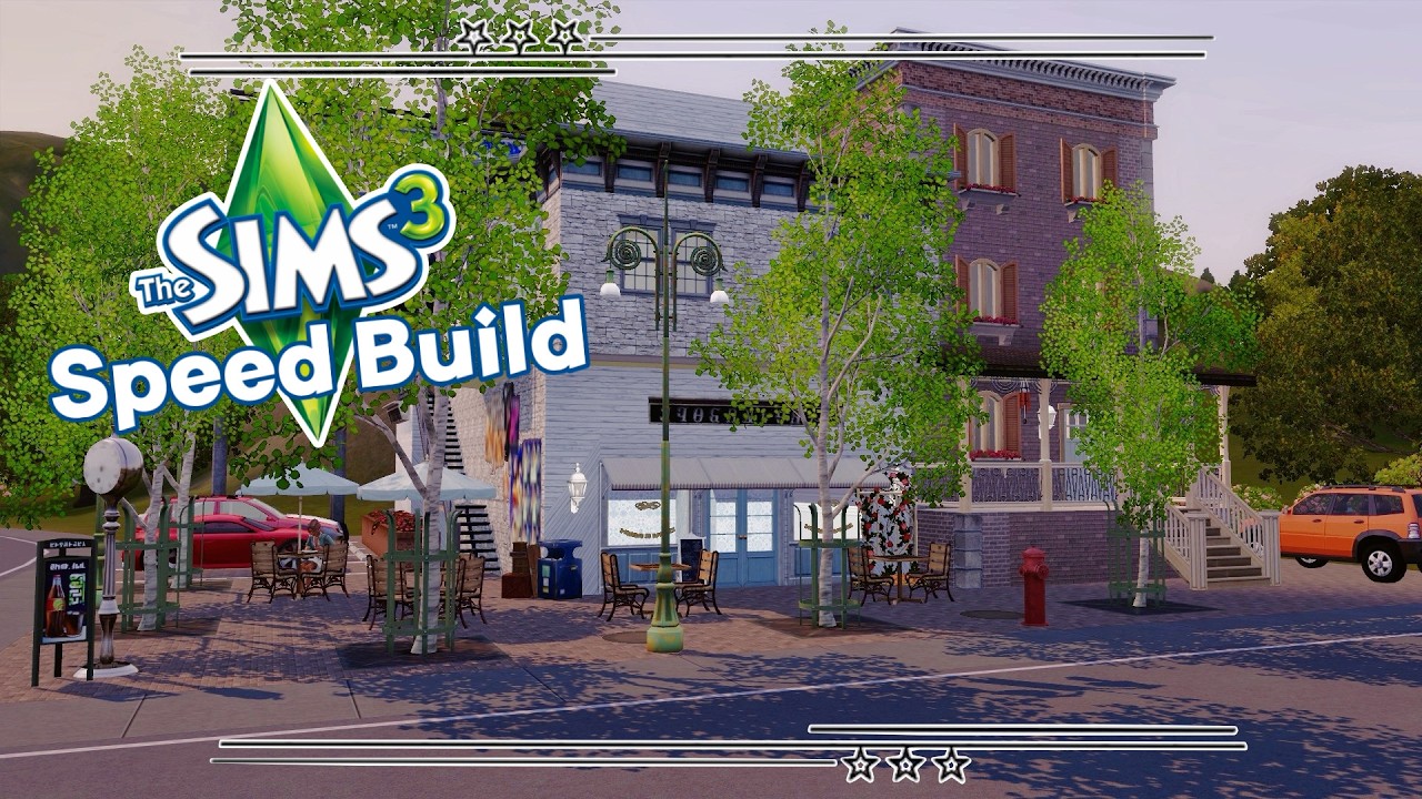 Sims 3 Speed Build: Silver Plaza Bakery + Nectary ☕︎ྀི⋆˚࿔